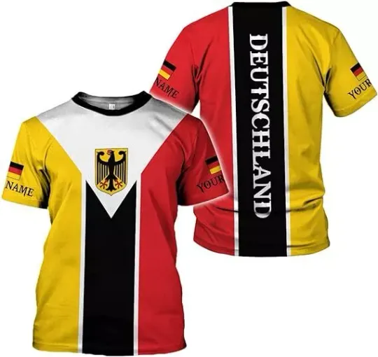 Discover Personalized Germany Shirt, Germany Soccer Flag Shirts, German Jersey for Men