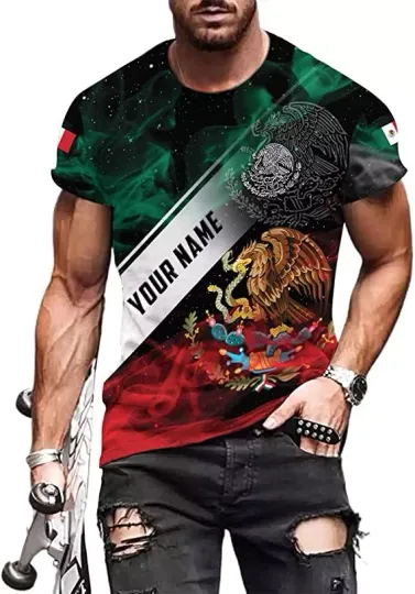 Discover Personalized Name Mexican Shirts for Men, Customized Mexico Shirts