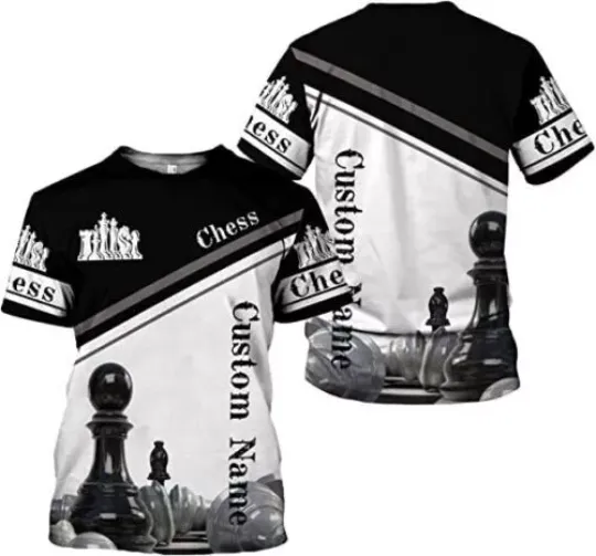 Discover Personalized Name Chess 3D Full Color Shirt, Custom Name Chess 3D Shirt