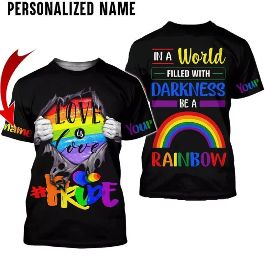 Discover Personalized Name LGBT Pride 3D All Over Printed, Gay LGBT Pride Shirts Summer