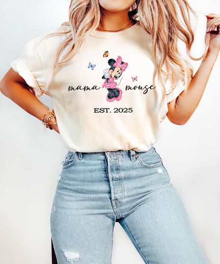 Discover Disneyyy Mama Mouse Shirt, Mama Est.2025 Grandma Est. 2025 Shirt