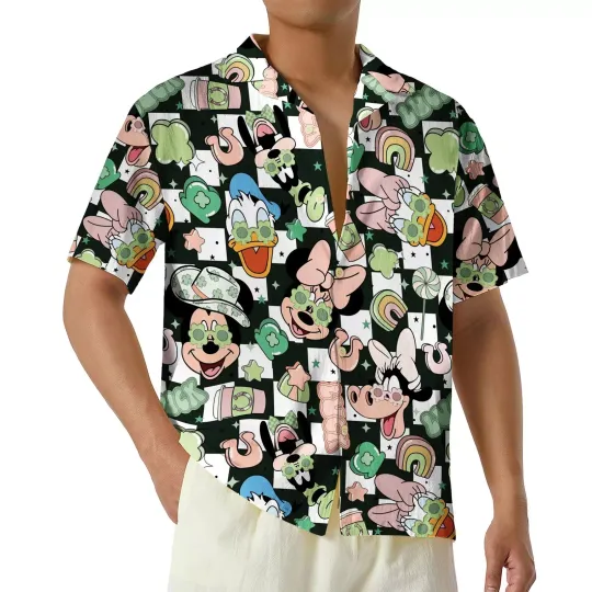Discover Groovy Disneyyy St Patricks Lucky Charms Hawaiian Shirt, Mickeyy And Friends Shirt