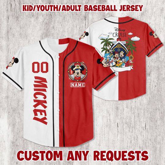 Discover Personalized Mickeyy Disneyyy Cruise 2025 Baseball Jersey, Jersey for Kids, Youth & Adults