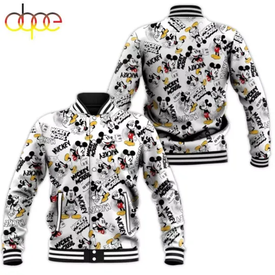 Discover Mickeyy mouse Comics Disneyyy Cartoon Pattern Gift Lover Baseball Jacket