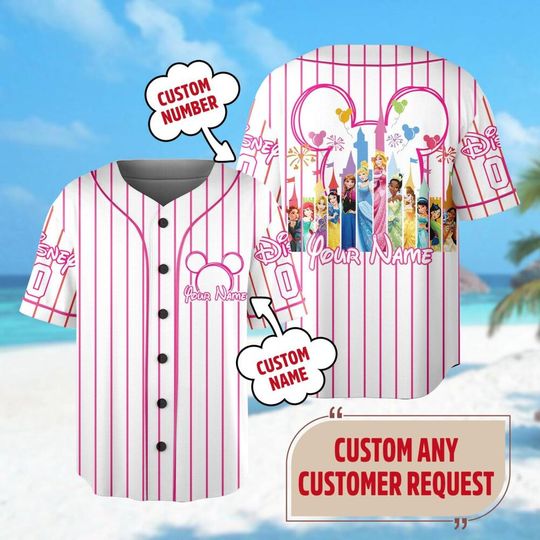 Discover Personalize Princess Baseball Jersey, Custom Princess Baseball Team Shirt