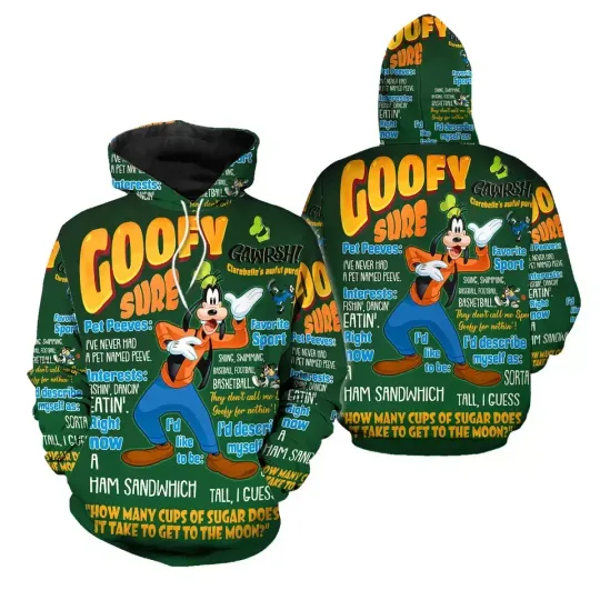 Discover goofyy Disneyyy Trip Retro 90S Cartoon Movie 3D HOODIE