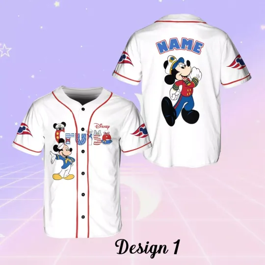 Discover Personalized Mickeyy & Friends Crew Let's Cruise Trip 2025 Baseball Jersey Shirt