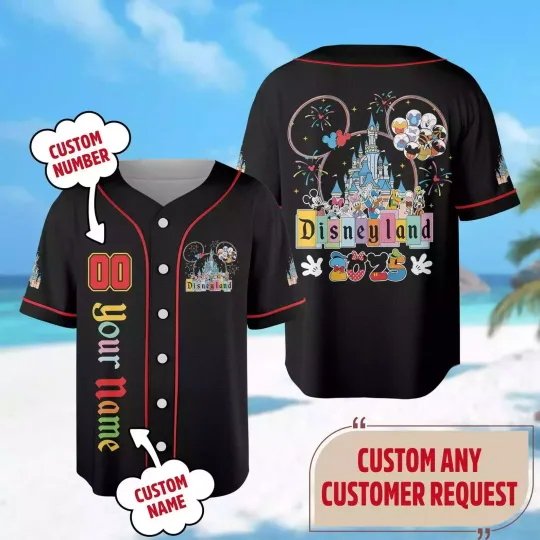 Discover Personalized Mickeyy mouse & Friends Family Trip 2025 3D Baseball Jersey Shirt