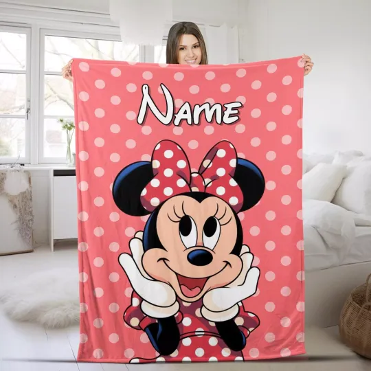 Discover Personalized Minniee Mouse Blanket  Minniee Mouse Fleece Blanket