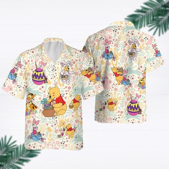 Discover winniee the poohh Aloha Shirt, Pooh And Friends Easter Hawaiian Shirt, Happy Easter Gift