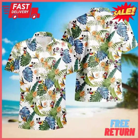 Discover Disneyyy Hawaiian Shirt Summer Beach Mickeyy And Minniee Mouse Adults Aloha Shirt