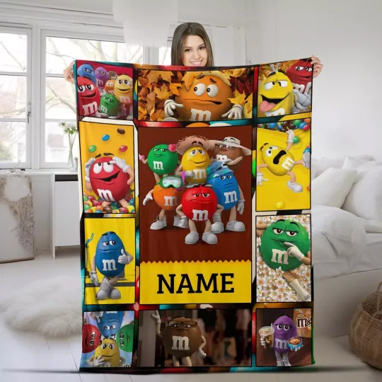 Discover Personalized M And M Blanket, M&M's World Blanket, M And M Candy Couch Sofa Blanket