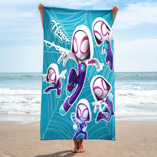 Discover Personalized Disneyyy Spidey Beach Towel, Spidey  Superhero Movie Towel, Cartoon Summer Vacation Gift