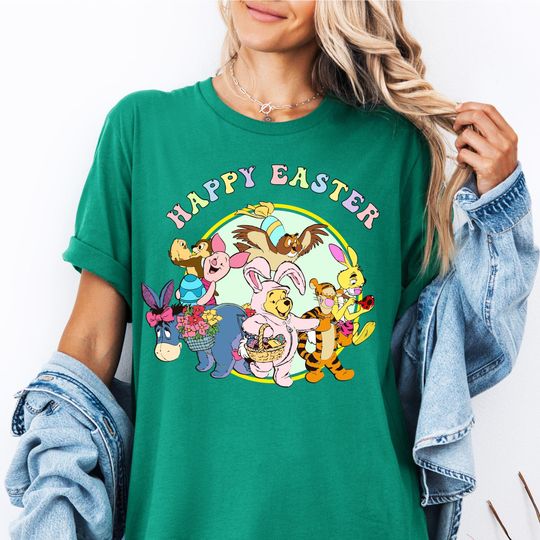 Discover Disneyyy winniee the poohh Happy Easter Shirt, Happy Easter Day Shirt