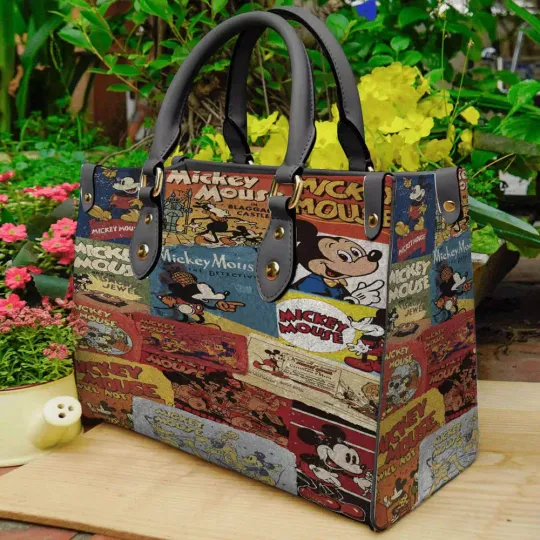 Discover Personalized Mickeyy mouse Disneyyy Leather Handbag, Disneyyy Handbag, gift Woman