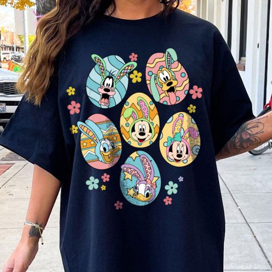 Discover Mickeyy And Friends Easter Eggs T-Shirt, Valentine Gift
