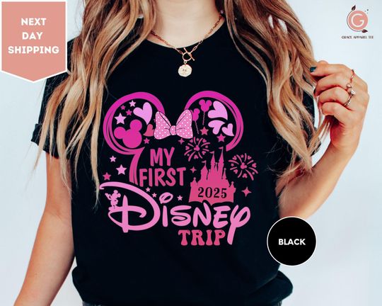 Discover My First Disneyyy Trip Shirt, Disneyyworld Trip 2025 Shirt, First Disneyyland Trip T-Shirt