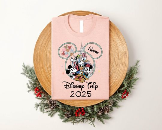 Discover Custom Disneyyy Trip 2025 Shirt, Disneyyy Family Vacation Shirt, Personalized Family Disneyyy