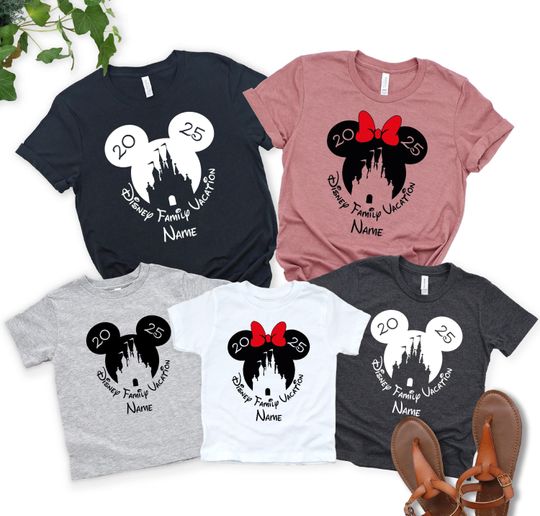 Discover Custom Disneyyy Family Vacation 2025 Matching Shirts, Personalized Disneyyy Trip Shirts