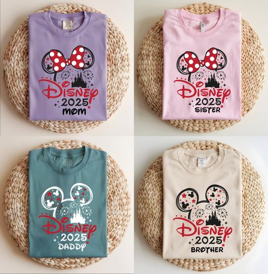 Discover Comfort Colors Custom Disneyyy 2025 Shirt, Personalized Disneyyy Shirt, Holiday Family Vacation