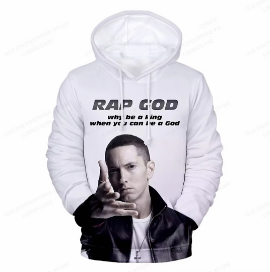 Discover Rapper Eminem 3d Print Hoodies Men Women Fashion Hoodie Kids Sweatshit Girl Coats Rap Rock Sweats Women's Clothing Oversized