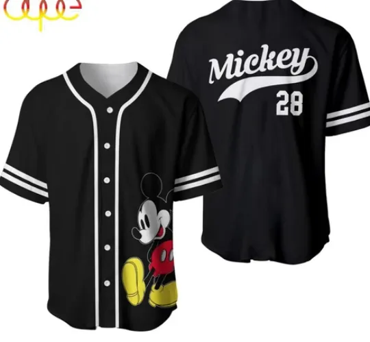 Discover Disneyyy Ladies Mickeyy mouse Fashion Custom Name And Number Baseball Jersey