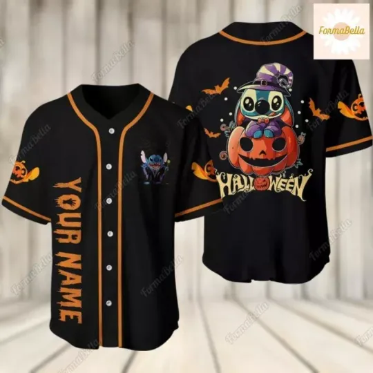 Discover Halloween Stitchh 3D Baseball Jersey Shirt MOTHER DAY GIFT ALL OVER PRINT US SIZE