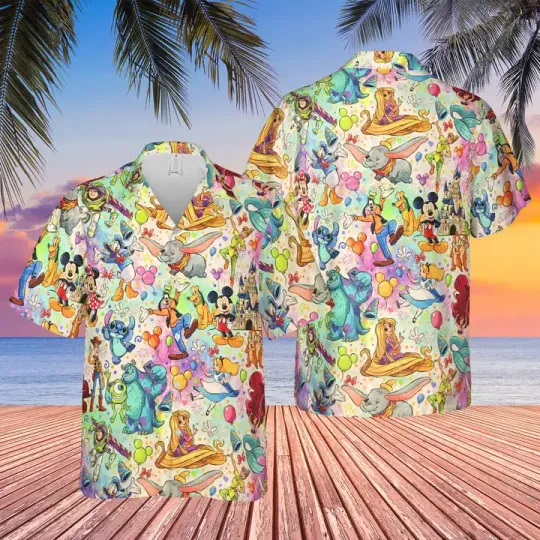Discover Mickeyy Stitchh Ohana Hawaii Shirt Disneyyy Hawaiian Shirt