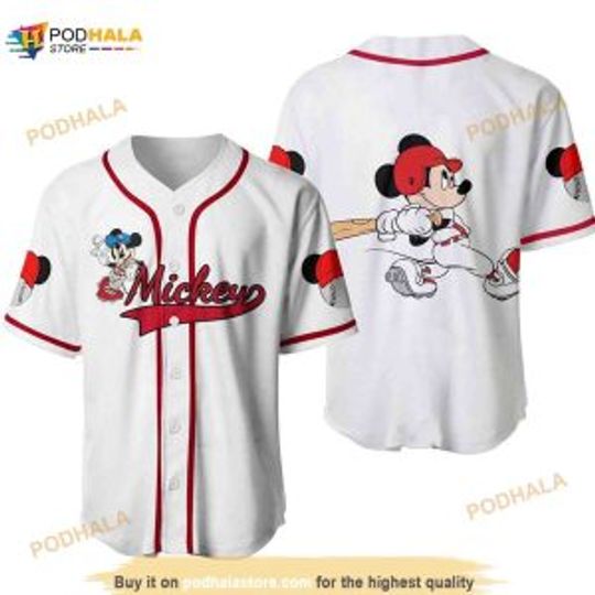 Discover Mickeyy mouse Disneyyy Cartoon Graphics Unisex 3D Baseball Jersey