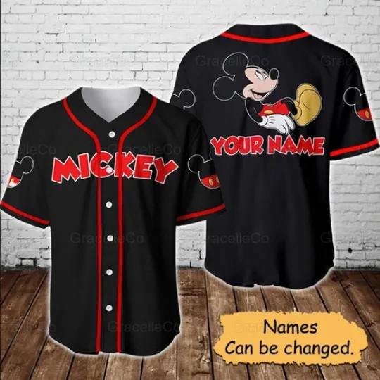 Discover Mickeyy mouse Disneyyy Custom Baseball Jersey Shirt Disneyyy Baseball Jersey