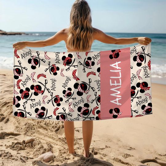 Discover Custom Disneyyy Pirates Caribbean Beach Towel, Disneyyy Cruise Line Beach Towel