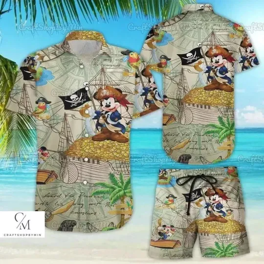 Discover Mickeyy mouse Pirate 3D HAWAII SHIRT Mother Day Gift all over Print