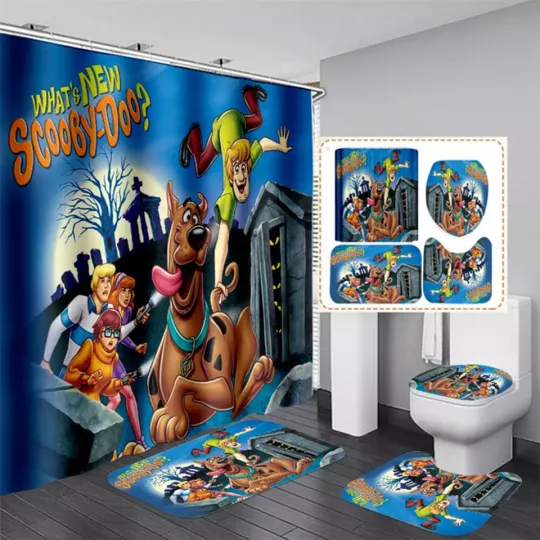 Discover Scooby Doo Shower Curtain Set, Fun Cartoon Bathroom Decor