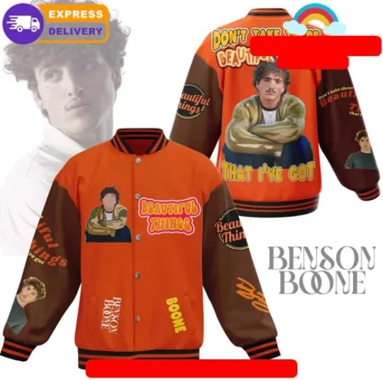 Discover Benson Boone Beautiful Things Baseball Jacket Great design new shirt hot