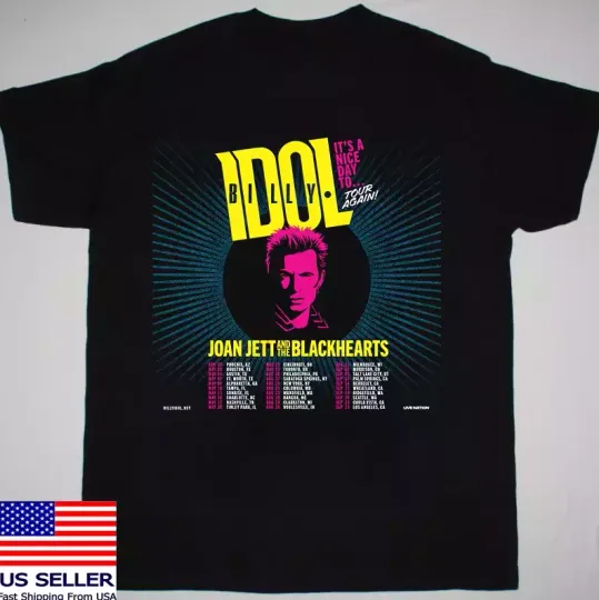 Discover Billy Idol Tour 2025 Joan Jett And The Blackhearts T Shirt