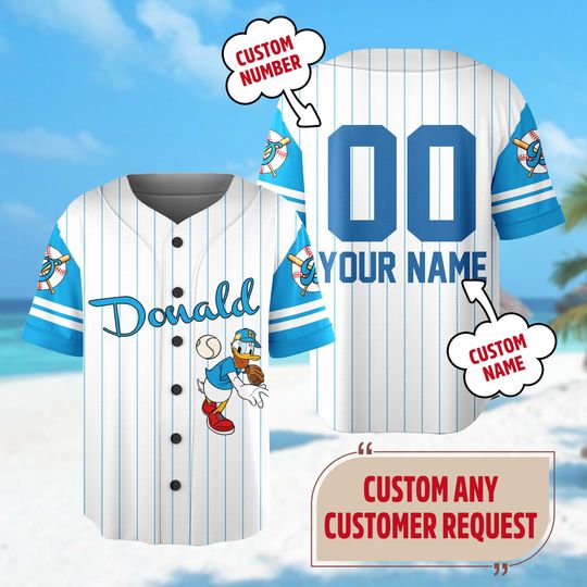 Discover Personalized Disneyyy Donald Duckk Baseball Jersey