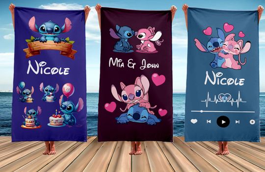 Discover Custom Stitchh Towels, Personalized Beach and Bath Towels