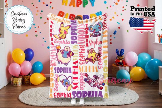 Discover Personalized Cartoon Blanket For Boy and Girl, Custom Cartoon Blanket For Kids