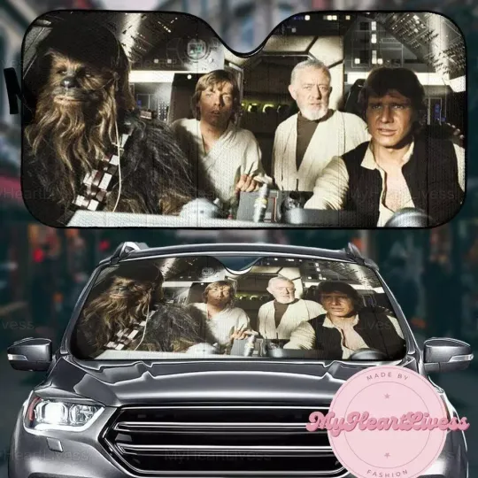 Discover Movie Car Sunshade, Funny Auto Windshield UV Sun Protector, Car Sun Shade