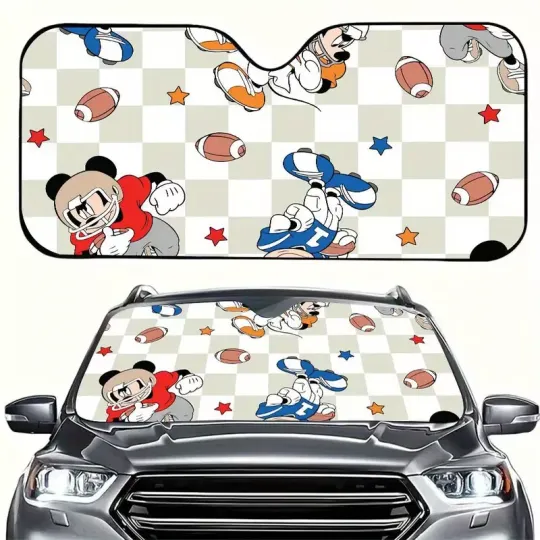 Discover Disneyyy Mickeyy Car Sunshade, UV Protection, Heat Reflector, Fun Summer Accessory