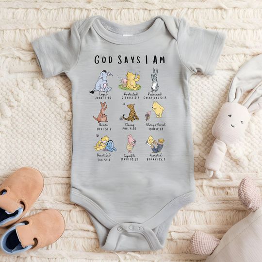 Discover winniee the poohh Baby Christian Onesie Classic Winnie Romper