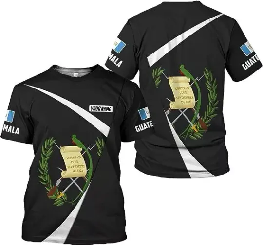 Discover Personalized Name Guatemala Shirt Guatemala Jersey Guatemalan Pride T-Shirt Guatemala