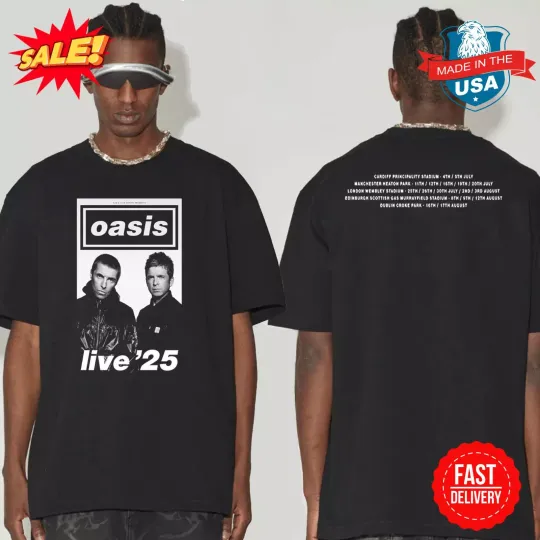 Discover Oasis Live 25 Tour 2025 Dates Schedule Calendar T-Shirt