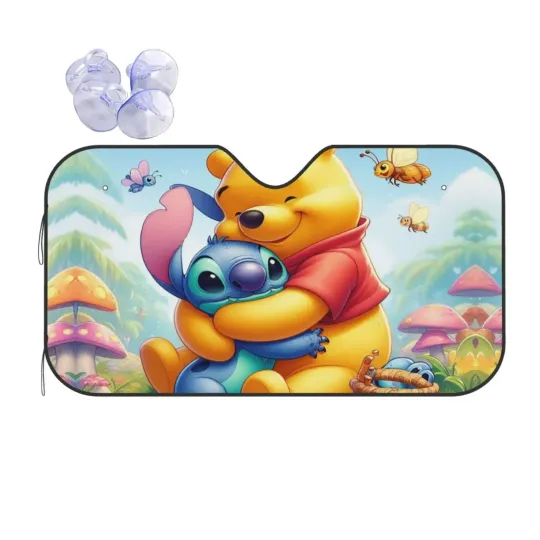 Discover winniee the poohh &  Stitchh Car Sunshade, UV Protection for carss, SUVs & Trucks