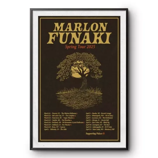 Discover Marlon Funaki Spring Tour 2025 Poster