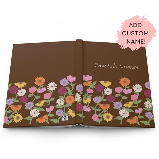 Discover Custom Name Eras Piano Flowers Hardcover Notebook | Surprise Songs Flowers Matte Journal