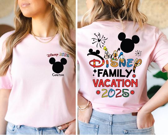 Discover Custom Disneyyy 2025 Shirt, Personalized Family Matching Shirt