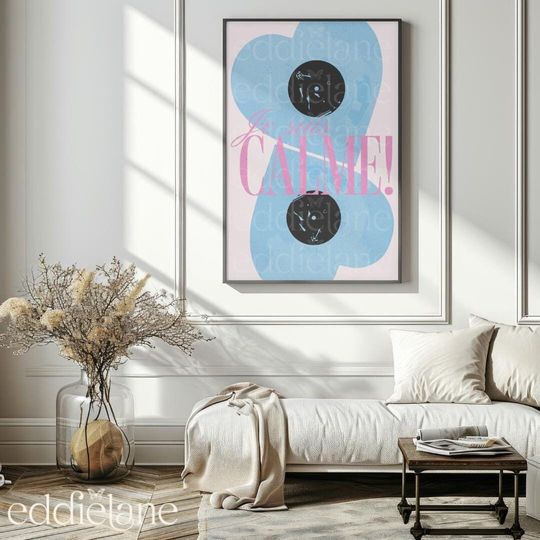 Discover Original Je Suis Calme! Poster | Lover Era Poster, Heart-Shaped Vinyl Record Poster