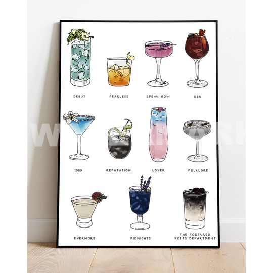 Discover DIGITAL The Eras Cocktails Poster
