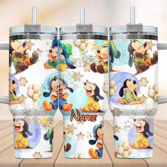 Discover Custom goofyy Dog Tumbler 40oz, Disneyyy A goofyy Movie Water Tumbler, Max Goof Insulated Tumbler, Cartoon Characters Cup